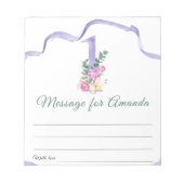 Bloc-note Message de la capsule temporelle du numéro de Fleu (Devant)