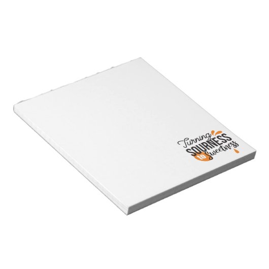 Bloc-note Message de vie positif - Transformer l'acide en su (Incliné)