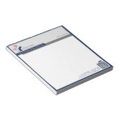 Bloc-note Message du logo de la Maison Blanche bleu marine s (Incliné)