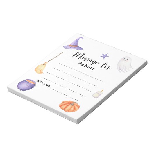 Bloc-note Message éffrayant d'une demi-heure d'anniversaire (Tourné)