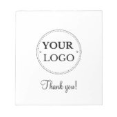 Bloc-note Message personnalisé du logo de l'entreprise (Devant)