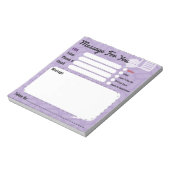 Bloc-note Message Pour Votre Appel Téléphonique Bloc Violet  (Tourné)