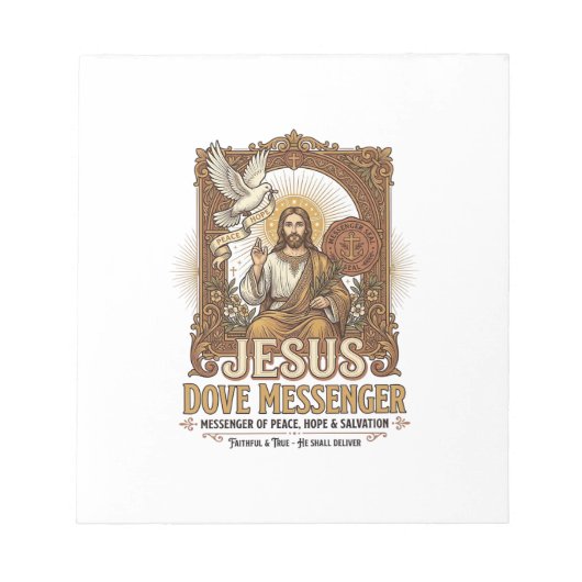 Bloc-note Messager Jésus Colombe Messager Jésus Colombe Chré (Devant)
