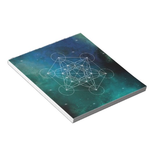 Bloc-note Metatron, chakra, zen, géométrique sacrée, ange, é (Incliné)
