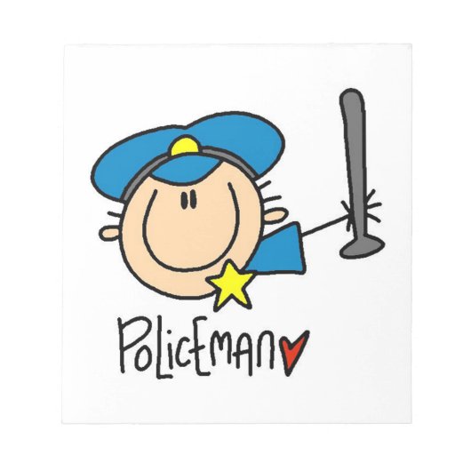 Bloc-note Métier d'agent de police (Devant)