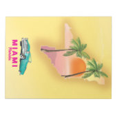 Bloc-note Miami Floride carte illustrée affiche (Devant)