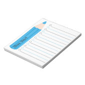 Bloc-note Mignolette Bleu crayon Linked Professeur Personnal (Tourné)