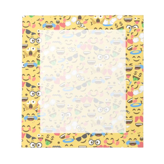 Bloc-note mignon émoji amour entend baiser sourire rire moti (Devant)