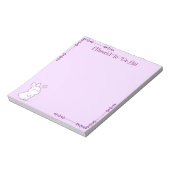 Bloc-note Mignon Kawaii Pastel Violet Lapin qui Regarde vers (Tourné)
