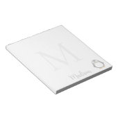 Bloc-note Mignon Manchot Nom Initial personnalisé (Incliné)