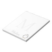 Bloc-note Mignon Manchot Nom Initial personnalisé (Tourné)