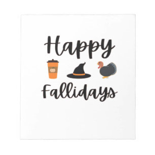 Bloc-note Mignon saison d'automne Joyeux Fallidays Action de
