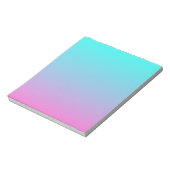 Bloc-note mignonne girly ombre mermaid rose turquoise aqua b (Tourné)