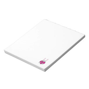 Bloc-note Mignonne lapin avec Valentines Rose Coeur de la jo