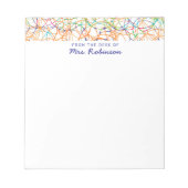 Bloc-note Mignonne Scribbles Professeur du bureau de (Devant)