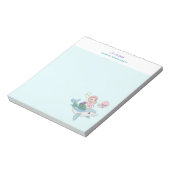 Bloc-note Mignonne Sirène chevauchant un dauphin sous la mer (Tourné)