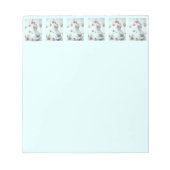 Bloc-note Mignonne souris et baies rouges scène de neige (Devant)