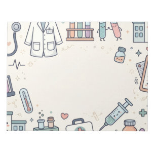 Bloc-note Mignons dessins médicaux Kawaii