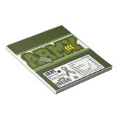 Bloc-note Militaire de l'Armée Célébration Candy Bar Wrapper (Incliné)