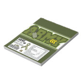 Bloc-note Militaire de l'Armée Célébration Candy Bar Wrapper (Tourné)