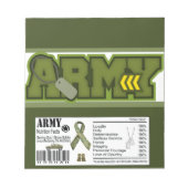 Bloc-note Militaire de l'Armée Célébration Candy Bar Wrapper (Devant)