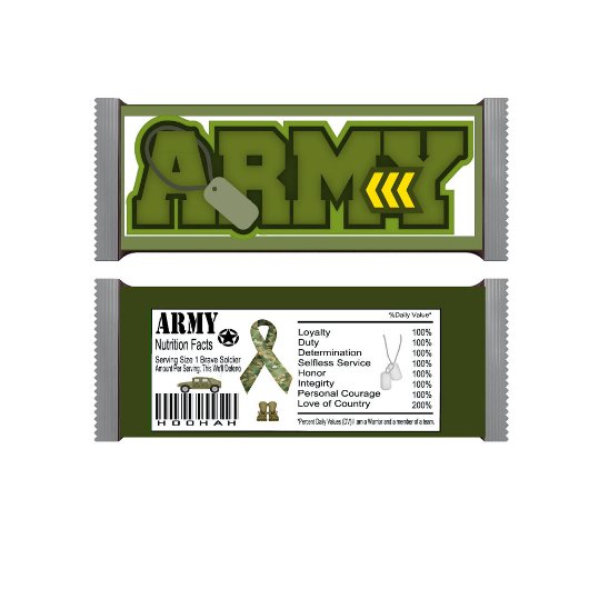 Bloc-note Militaire de l'Armée Célébration Candy Bar Wrapper