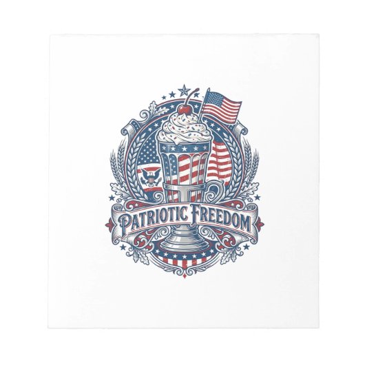 Bloc-note Milkshake Patriotique Americana (Devant)