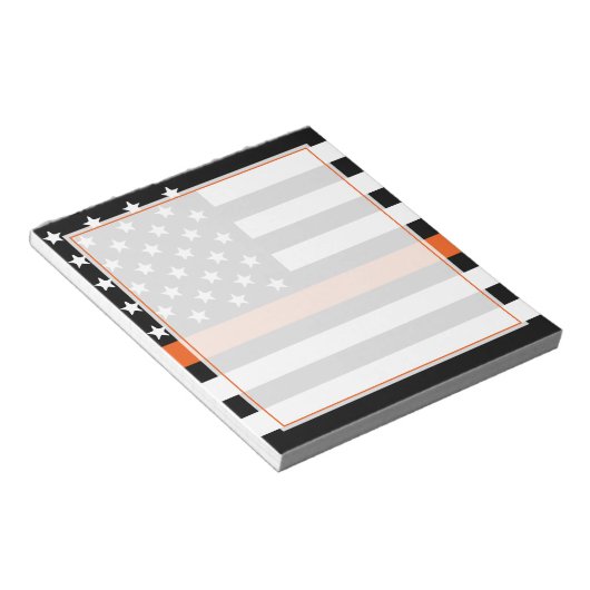 Bloc-note Mince Orange Line Rechercher et Secourir USA Drape (Incliné)