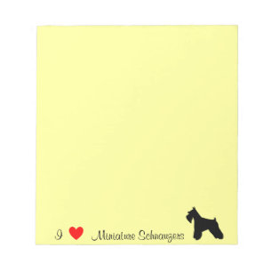 Bloc-note Mini bloc - notes de Schnauzers d'amour