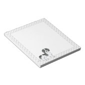Bloc-note Mini Goldendoodle noir et blanc à taches & Pattes (Incliné)