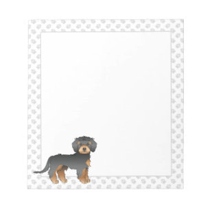 Bloc-note Mini Goldendoodle noir et fauve Chien de dessin an