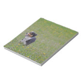 Bloc-note Miniature American Shepherd Black Tri en champ (Tourné)