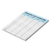 Bloc-note Miniature modèle de carte de performance de golf (Tourné)