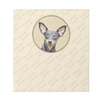 Miniature Pinscher Peinture mignonne Chien Art ori