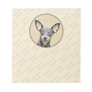 Bloc-note Miniature Pinscher Peinture mignonne Chien Art ori