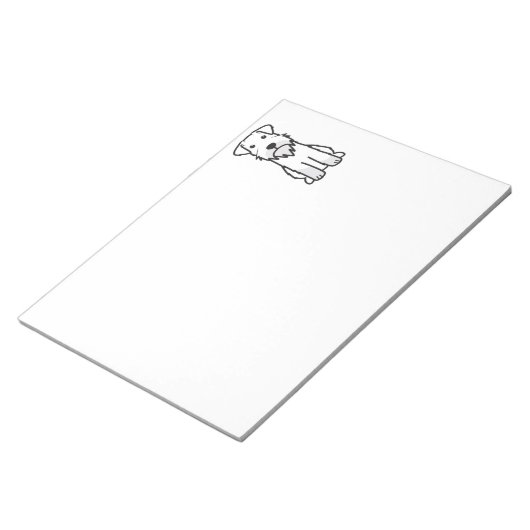 Bloc-note Miniature Schnauzer Dog Cartoon (Incliné)