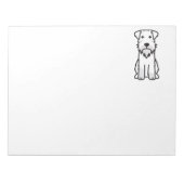 Bloc-note Miniature Schnauzer Dog Cartoon (Devant)