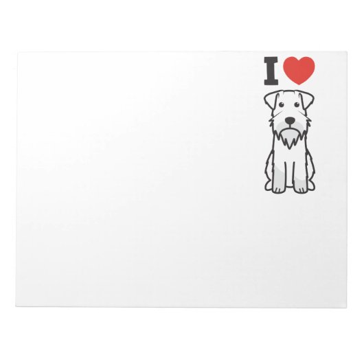 Bloc-note Miniature Schnauzer Dog Cartoon (Devant)
