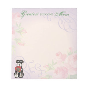 Bloc-note Miniature Schnauzer Heart Maman