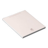 Bloc-note Minimal Blush Notepad with Monogram Desk Pad (Incliné)