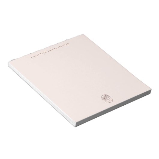 Bloc-note Minimal Blush Notepad with Monogram Desk Pad (Incliné)