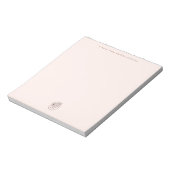 Bloc-note Minimal Blush Notepad with Monogram Desk Pad (Tourné)