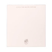 Bloc-note Minimal Blush Notepad with Monogram Desk Pad (Devant)