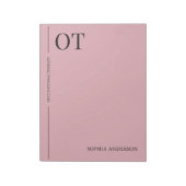 Bloc-note Minimal Blush Pink Custom OT Occupational Therapy (Tourné)