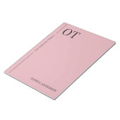 Bloc-note Minimal Blush Pink Custom OT Occupational Therapy (Incliné)