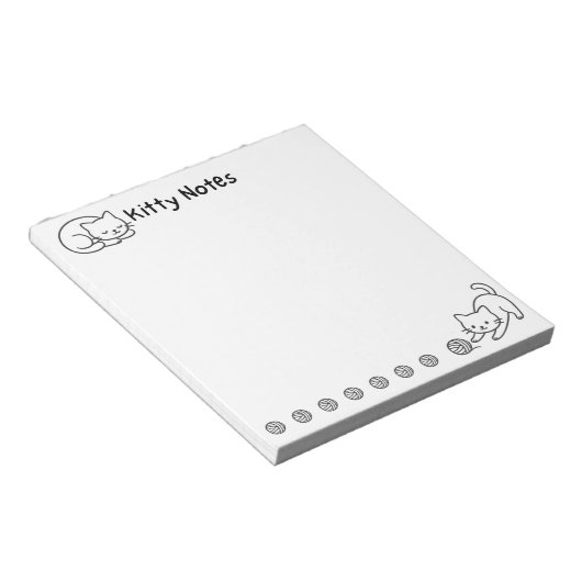 Bloc-note Minimal Cat Doodle Notepad (Incliné)