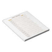 Bloc-note Minimal Habit Tracker Beige Grid Design (Incliné)