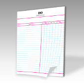 Bloc-note Minimal Monogram Initials Weekly Checklist Notepad