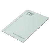 Bloc-note Minimal Sage Green Custom OT Occupational Therapy (Incliné)