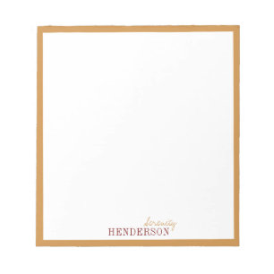Bloc-note Minimalist autumn personalized stationery